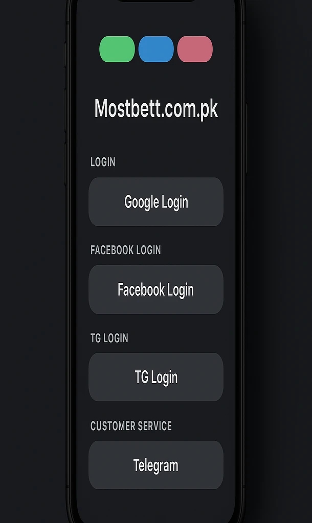 Mostbet Game Pakistan mobile app preview